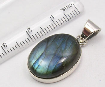 Pandantiv Argint 925 cu Labradorit 2.8 cm lungime