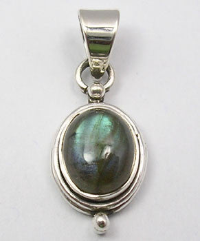 Pandantiv Argint 925 cu Labradorit 3 cm lungime