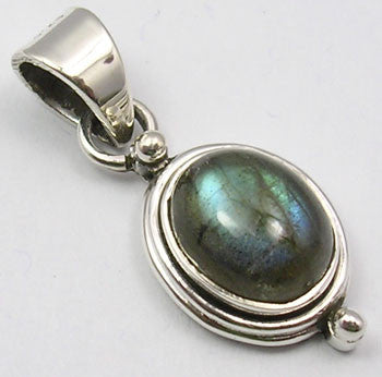 Pandantiv Argint 925 cu Labradorit 3 cm lungime