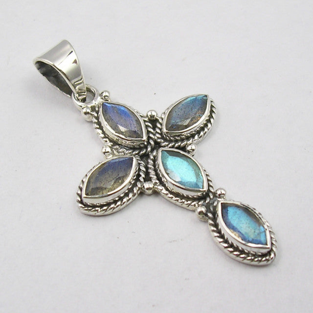 Pandantiv Argint 925 cu Labradorit, 4.4 cm lungime