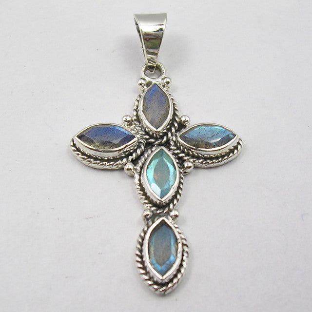 Pandantiv Argint 925 cu Labradorit, 4.4 cm lungime