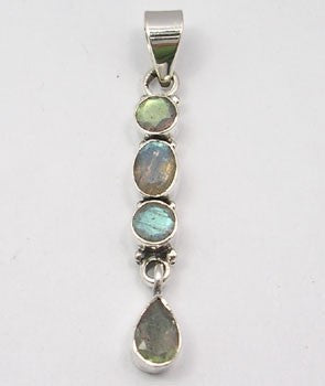 Pandantiv Argint 925 cu Labradorit 4,6 cm lungime
