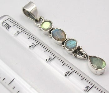 Pandantiv Argint 925 cu Labradorit 4,6 cm lungime