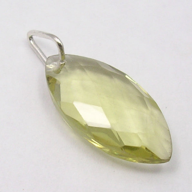 Pandantiv Argint 925 cu Lemon Cuart 2.8 cm lungime