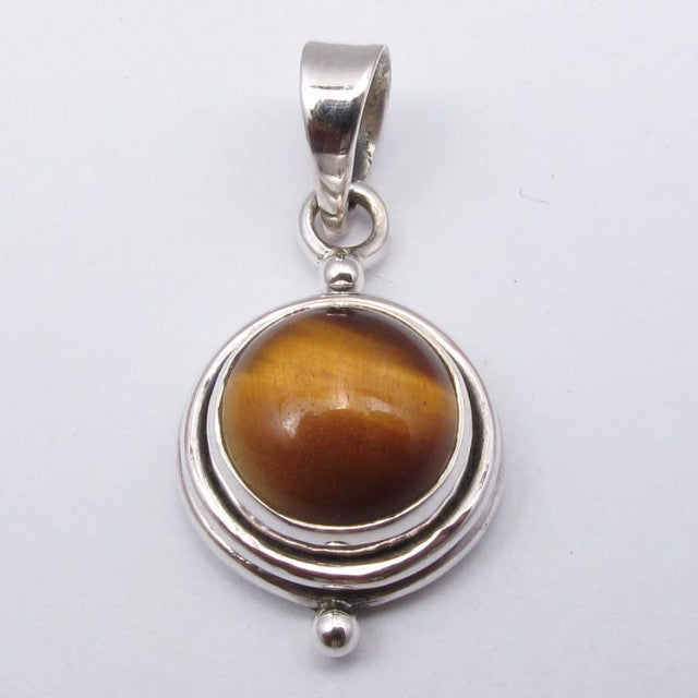 Pandantiv Argint 925 cu Ochi de Tigru 2.5 cm lungime