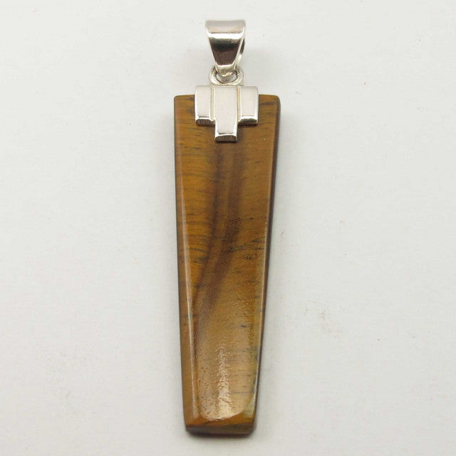 Pandantiv Argint 925 cu Ochi de Tigru 4.9 cm lungime