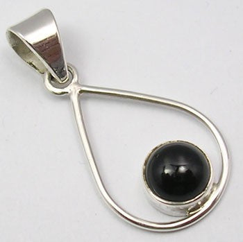Pandantiv Argint 925 cu Onix Negru 3,2 cm lungime