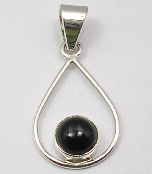 Pandantiv Argint 925 cu Onix Negru 3,2 cm lungime