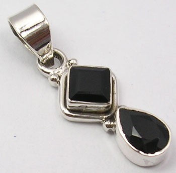 Pandantiv Argint 925 cu Onix Negru 3,3 cm lungime