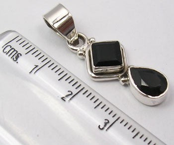 Pandantiv Argint 925 cu Onix Negru 3,3 cm lungime