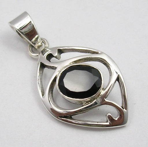 Pandantiv Argint 925 cu Onix Negru 3,9 cm lungime