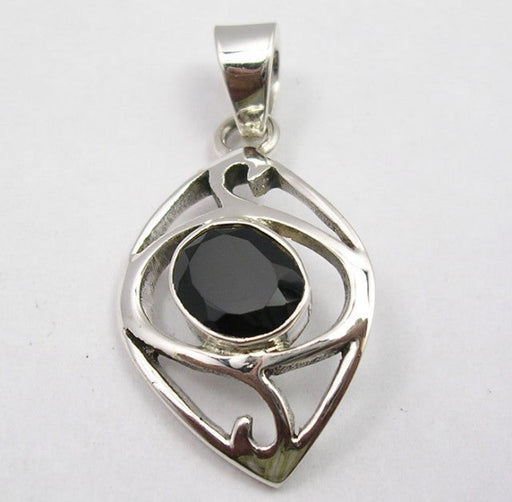 Pandantiv Argint 925 cu Onix Negru 3,9 cm lungime