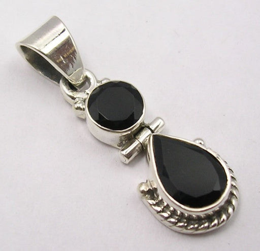 Pandantiv Argint 925 cu Onix Negru 3 cm lungime