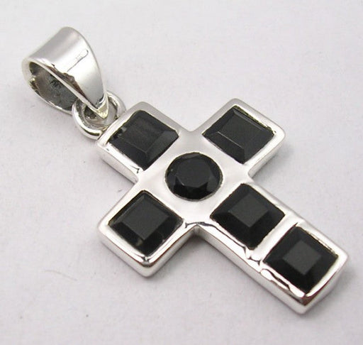 Pandantiv Argint 925 cu Onix Negru 4,1 cm lungime