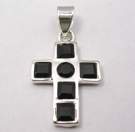 Pandantiv Argint 925 cu Onix Negru 4,1 cm lungime