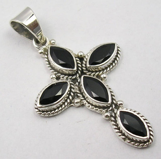 Pandantiv Argint 925 cu Onix Negru 4,4 cm lungime