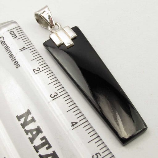 Pandantiv Argint 925 cu Onix Negru 4.9 cm lungime