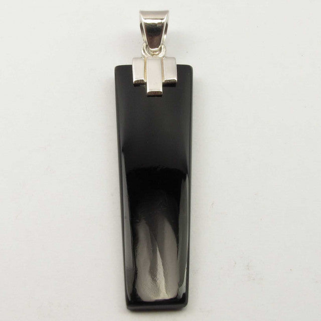 Pandantiv Argint 925 cu Onix Negru 4.9 cm lungime