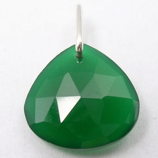 Pandantiv Argint 925 cu Onix Verde 2.1 cm lungime