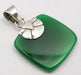 Pandantiv Argint 925 cu Onix Verde 3,5 cm lungime
