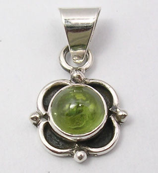 Pandantiv Argint 925 cu Peridot, 2.3 cm lungime