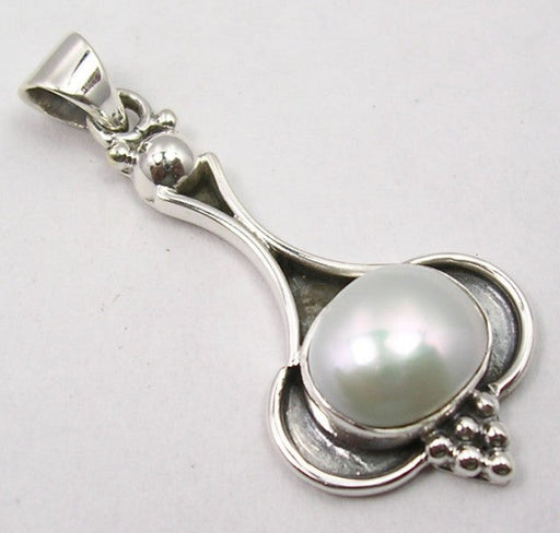 Pandantiv Argint 925 cu Perla FrashWater 3.7 cm lungime