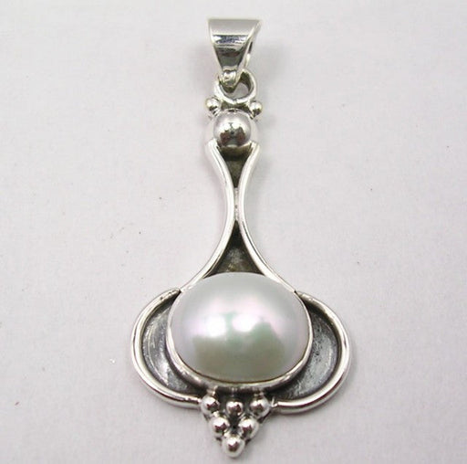 Pandantiv Argint 925 cu Perla FrashWater 3.7 cm lungime