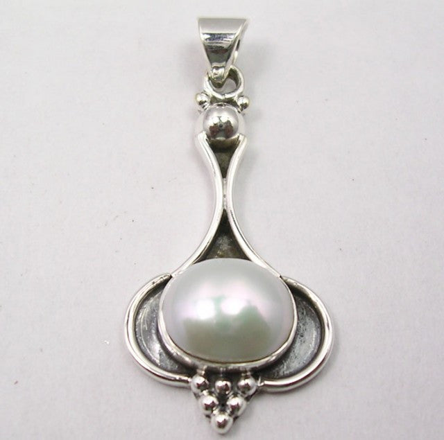 Pandantiv Argint 925 cu Perla FrashWater 3.7 cm lungime