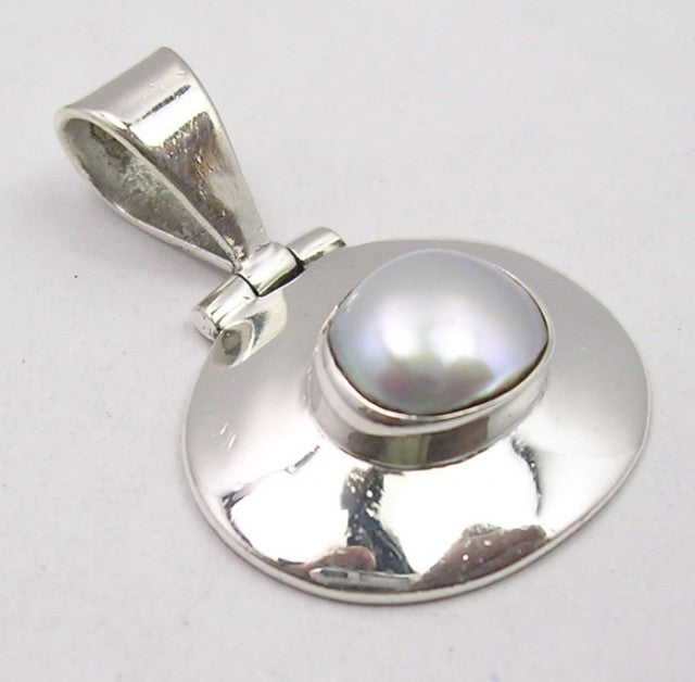 Pandantiv Argint 925 cu Perla FreshWater 2.7 cm lungime
