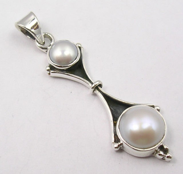 Pandantiv Argint 925 cu Perla FreshWater 4.4 cm lungime