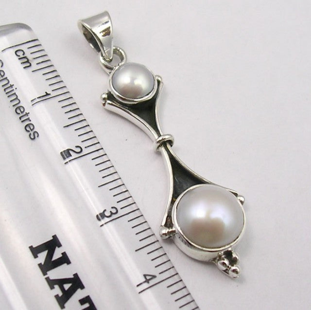 Pandantiv Argint 925 cu Perla FreshWater 4.4 cm lungime