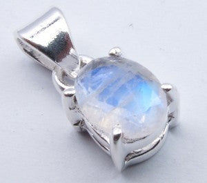 Pandantiv Argint 925 cu Piatra Lunii 1.8 cm lungime