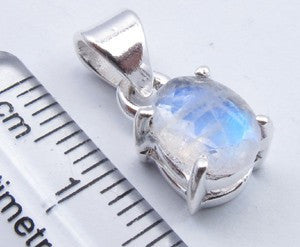 Pandantiv Argint 925 cu Piatra Lunii 1.8 cm lungime