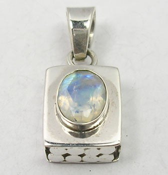 Pandantiv Argint 925 cu Piatra Lunii 2.5 cm lungime