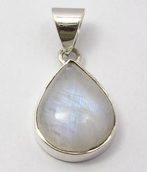 Pandantiv Argint 925 cu Piatra Lunii 2.5 cm lungime