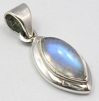Pandantiv Argint 925 cu Piatra Lunii 2.5 cm lungime