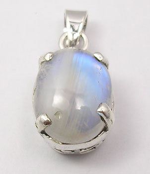 Pandantiv Argint 925 cu Piatra Lunii 2.6 cm lungime