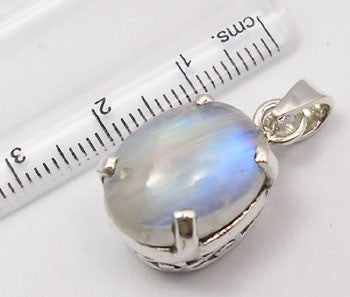 Pandantiv Argint 925 cu Piatra Lunii 2.6 cm lungime