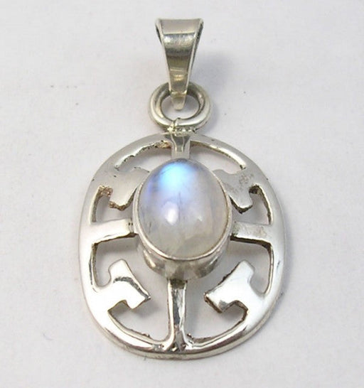 Pandantiv Argint 925 cu Piatra Lunii 3.1cm lungime