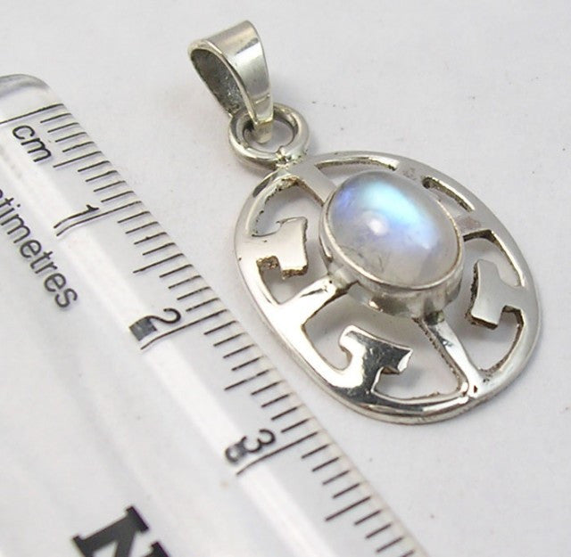 Pandantiv Argint 925 cu Piatra Lunii 3.1cm lungime