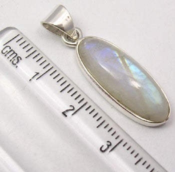 Pandantiv Argint 925 cu Piatra Lunii 3.2 cm lungime
