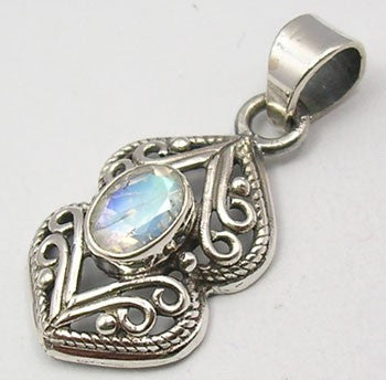 Pandantiv Argint 925 cu Piatra Lunii, 3.2 cm lungime