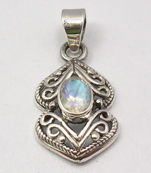 Pandantiv Argint 925 cu Piatra Lunii, 3.2 cm lungime