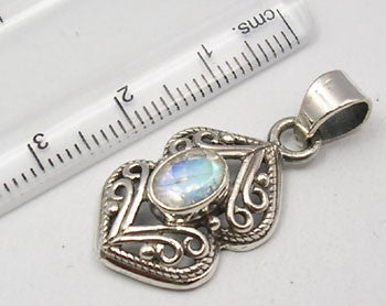 Pandantiv Argint 925 cu Piatra Lunii, 3.2 cm lungime