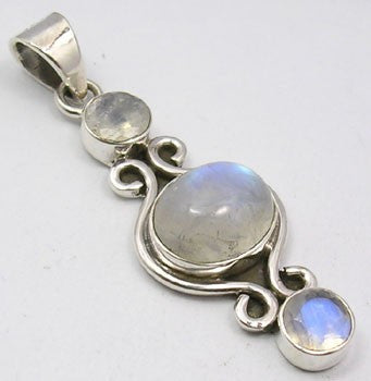 Pandantiv Argint 925 cu Piatra Lunii 4,4 cm lungime