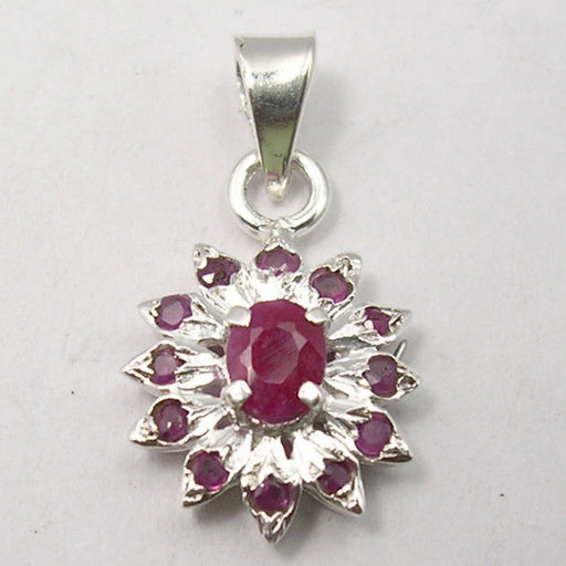 Pandantiv Argint 925 cu Rubin 2.3 cm lungime