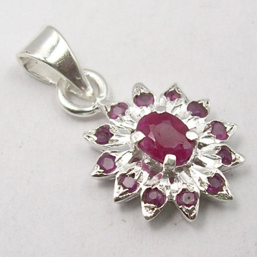 Pandantiv Argint 925 cu Rubin 2.3 cm lungime