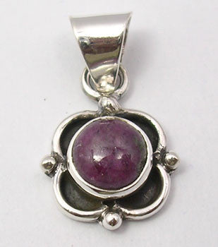 Pandantiv Argint 925 cu Rubin, 2.3 cm lungime