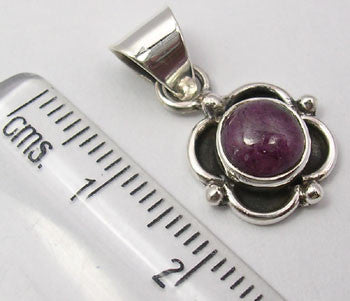 Pandantiv Argint 925 cu Rubin, 2.3 cm lungime