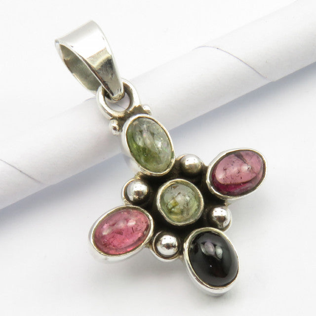 Pandantiv Argint 925 cu Turmalina, 3 cm lungime